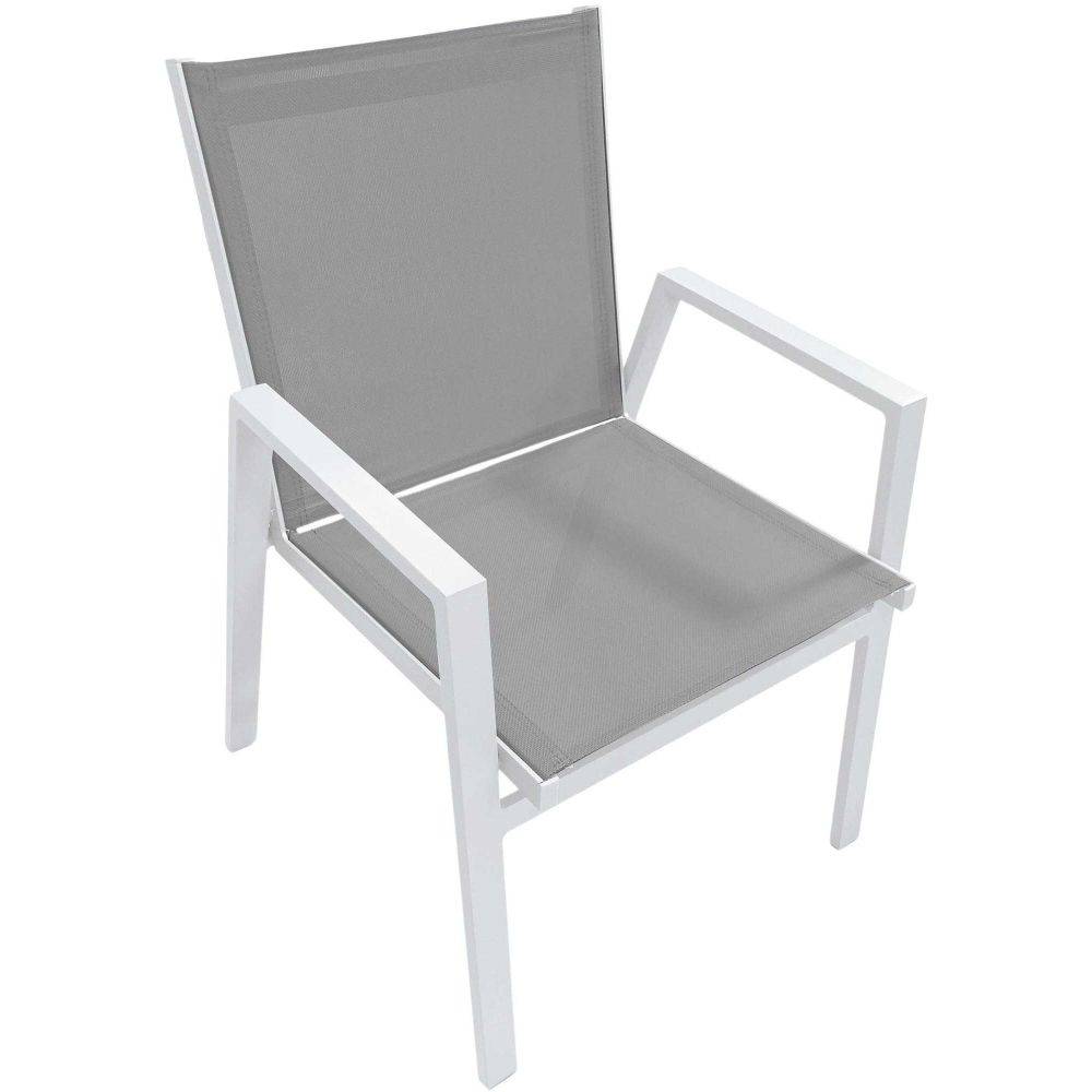 Dcb Garden - Fauteuil de jardin empilable en textilène et aluminium Floride - Image 1