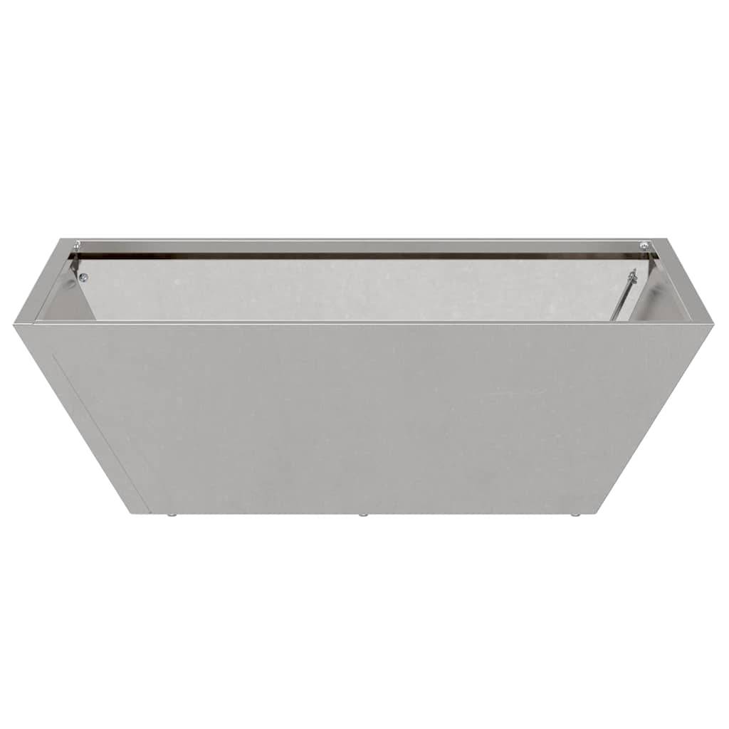 Cache-pot de jardin 5 pcs | Bac à fleurs Argent 50 x 50 x 15 cm - Image 6