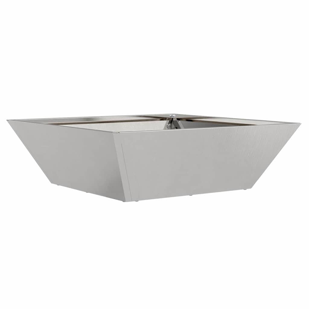 Cache-pot de jardin 5 pcs | Bac à fleurs Argent 50 x 50 x 15 cm - Image 5