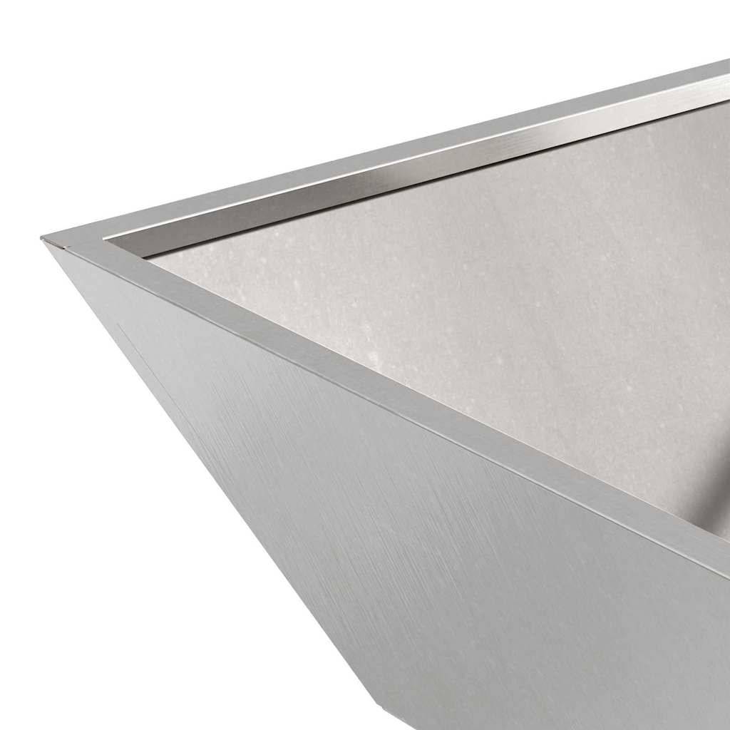Cache-pot de jardin 5 pcs | Bac à fleurs Argent 50 x 50 x 15 cm - Image 7