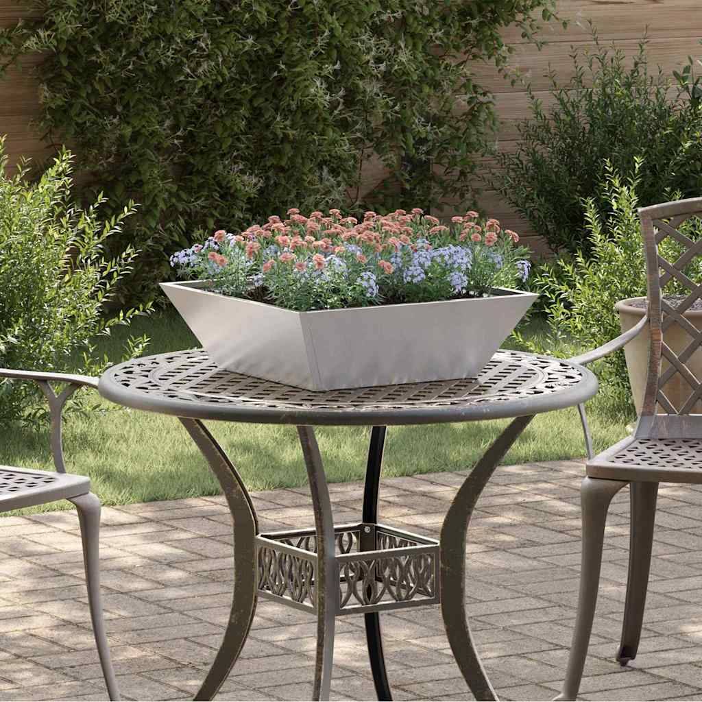 Cache-pot de jardin 5 pcs | Bac à fleurs Argent 50 x 50 x 15 cm - Image 2