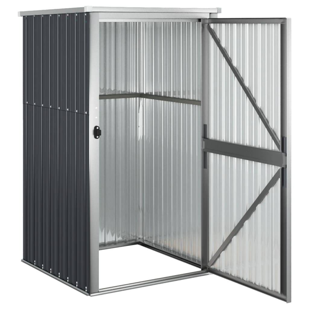 Abri de jardin 0.78m² Abri pour outil - anthracite 88x89x161 cm acier galvanisé - Meuble Pro MAISON CHIC - Image 5
