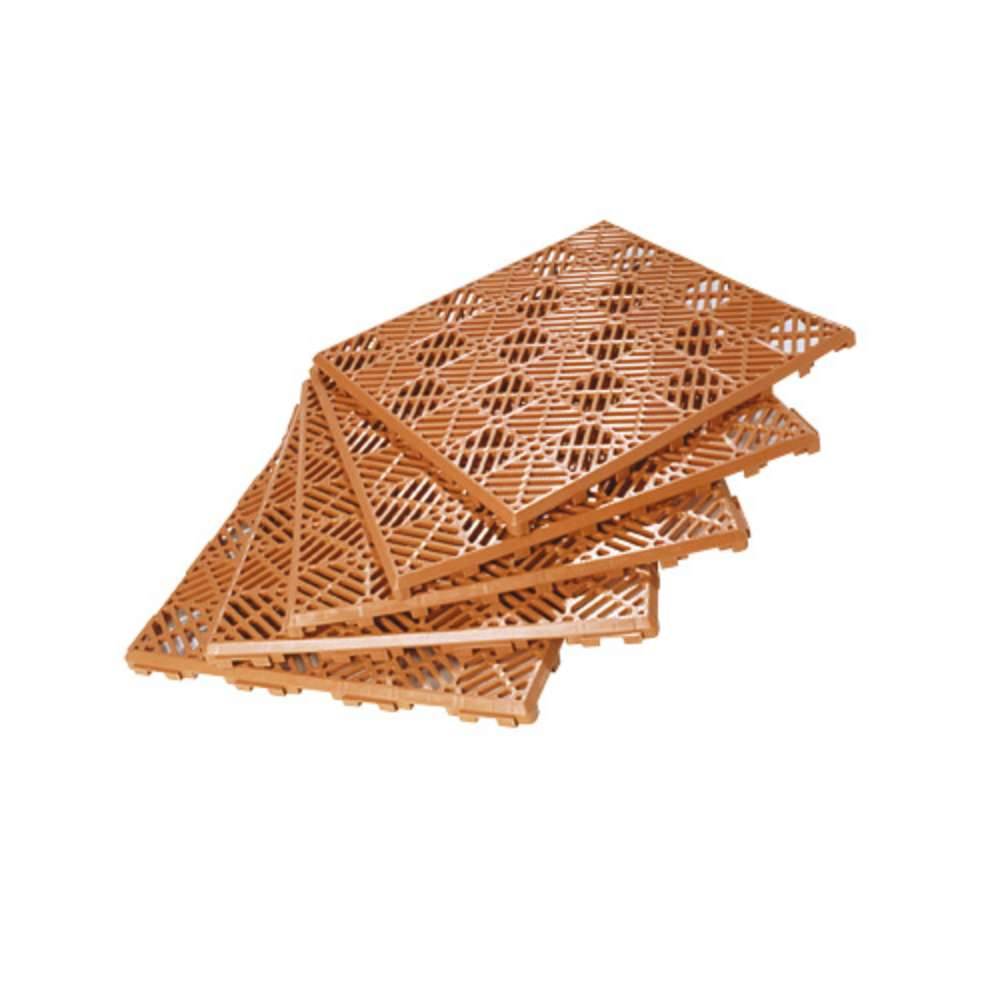 Sans Marque - Caillebotis plastique coloris "brique" - lot de 60 - Image 3