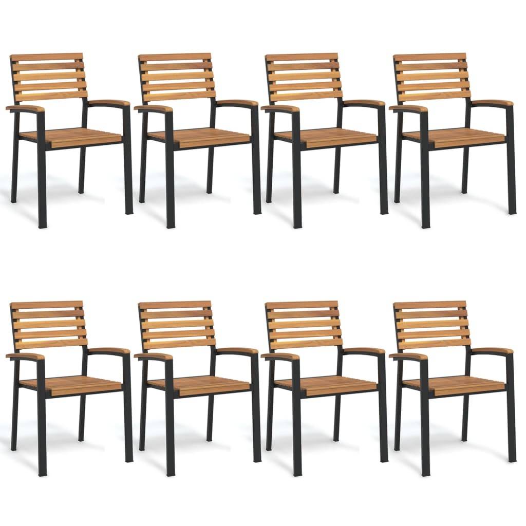 Prolenta Premium - Lot de 8 Chaise bois composite Ragnulf Naturel 56 X 54,5 X 87 cm - P95062N - Image 1
