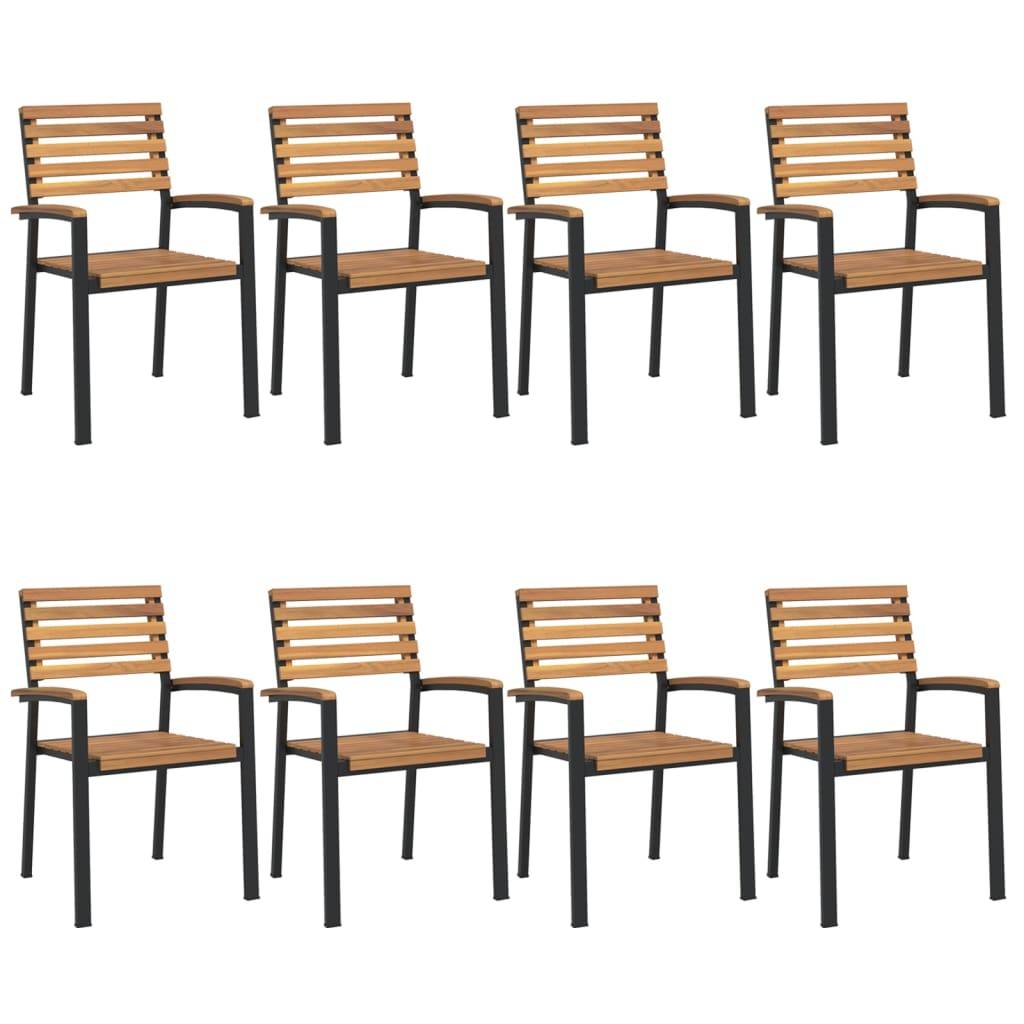 Prolenta Premium - Lot de 8 Chaise bois composite Ragnulf Naturel 56 X 54,5 X 87 cm - P95062N - Image 2