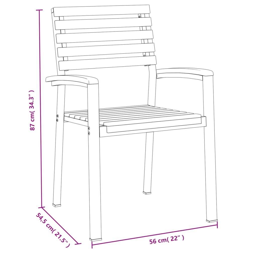 Prolenta Premium - Lot de 8 Chaise bois composite Ragnulf Naturel 56 X 54,5 X 87 cm - P95062N - Image 5