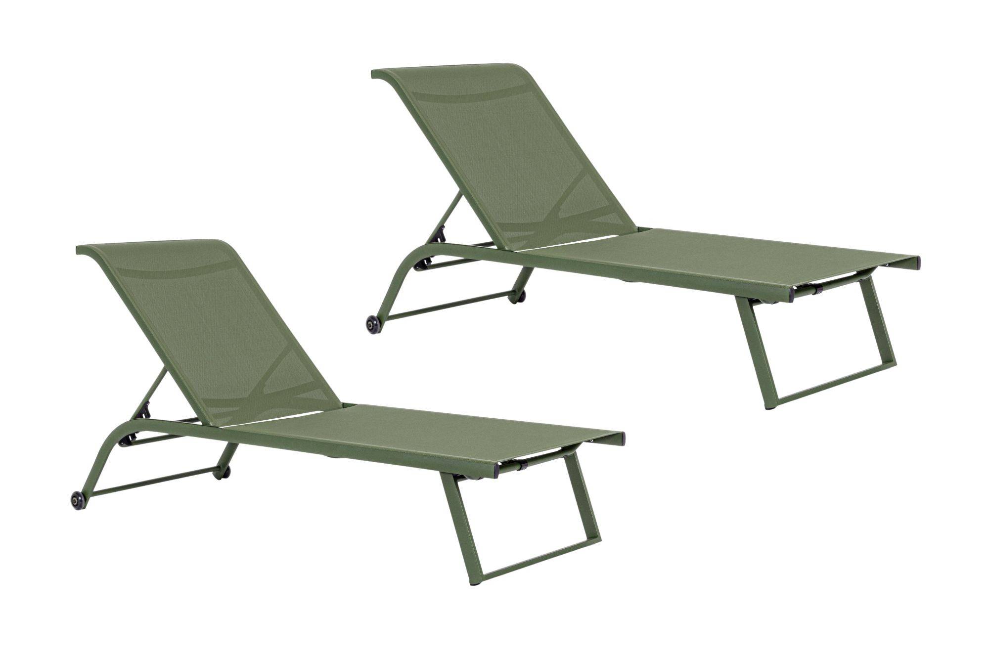 Autre - Bains de soleil inclinables en aluminium et tissu (lot de 2) - CABOURG - Image 9