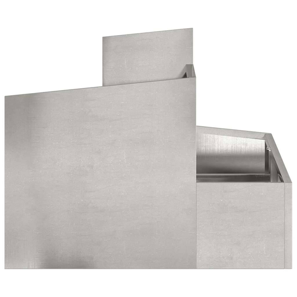 Maison Chic - Cache-pot, Pot De Fleurs Argent 60 x 60 x 50 cm Acier inoxydable g346 - Image 5
