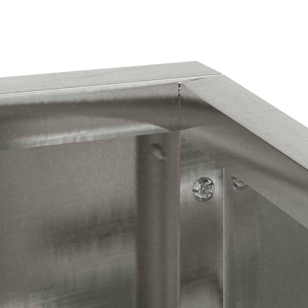 Maison Chic - Cache-pot, Pot De Fleurs Argent 60 x 60 x 50 cm Acier inoxydable g346 - Image 8