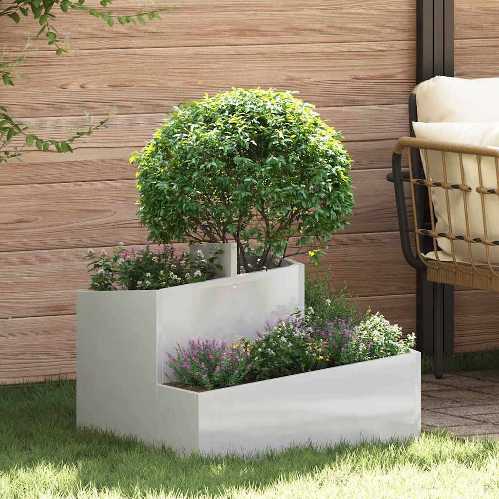 Maison Chic - Cache-pot, Pot De Fleurs Argent 60 x 60 x 50 cm Acier inoxydable g346 - Image 2