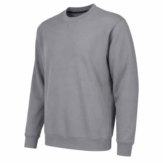Sweat col rond gris - Pull casual confort homme femme - Image 4