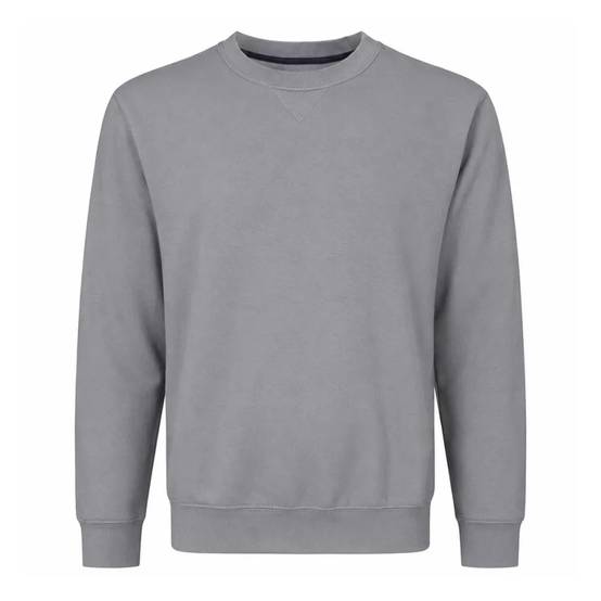 Sweat col rond gris - Pull casual confort homme femme - Image 2