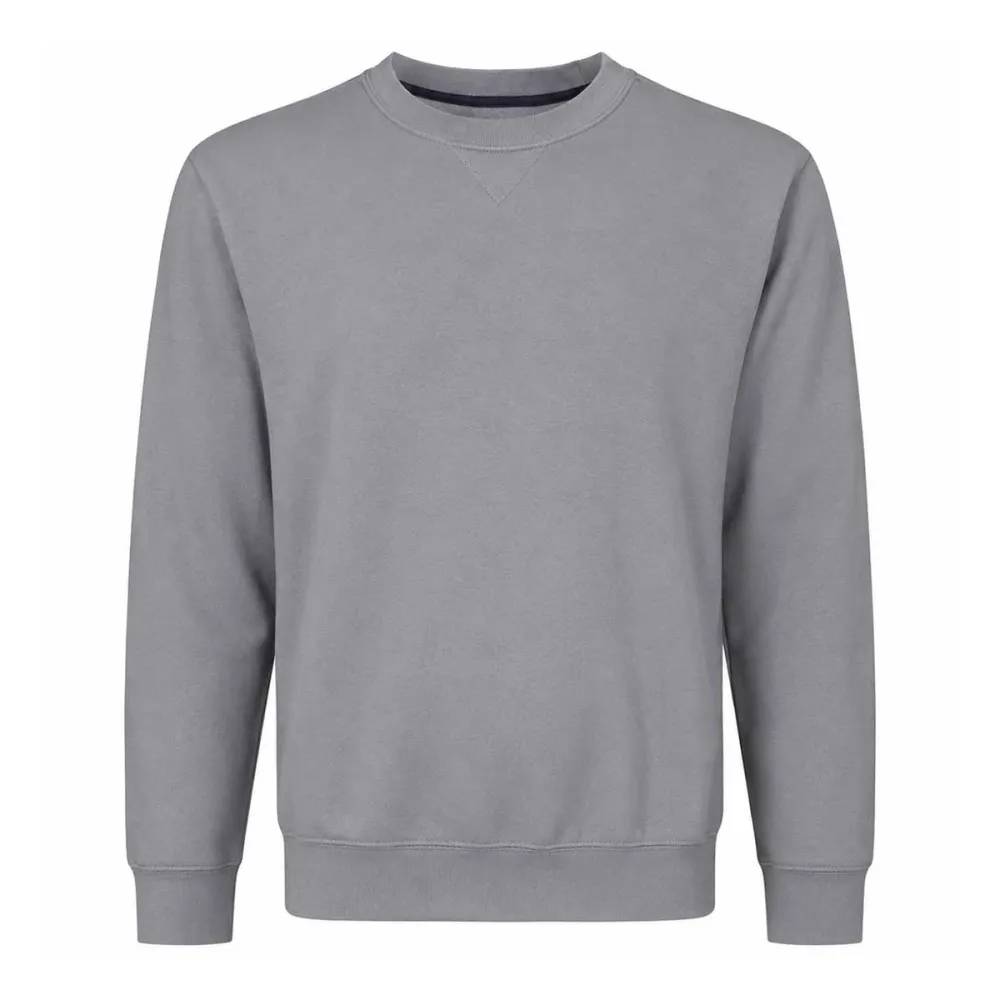 Sweat col rond gris - Pull casual confort homme femme - Image 2