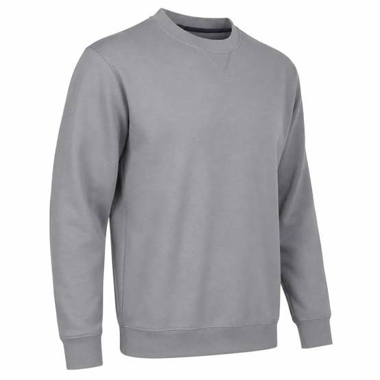 Sweat col rond gris - Pull casual confort homme femme - Image 3