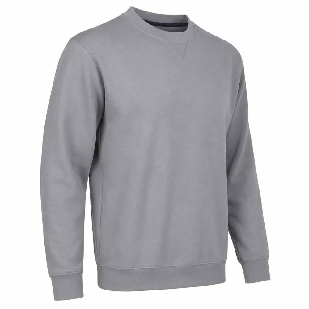 Sweat col rond gris - Pull casual confort homme femme - Image 3