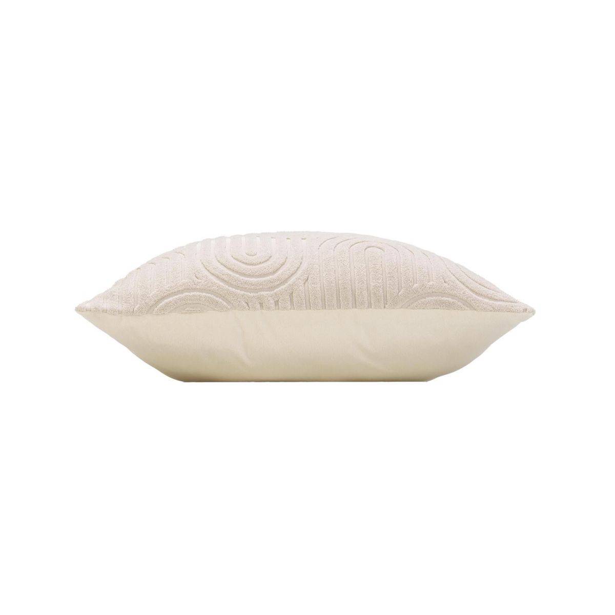 Coussin Déco en Velours "Pila" 45x45cm Beige - Image 2