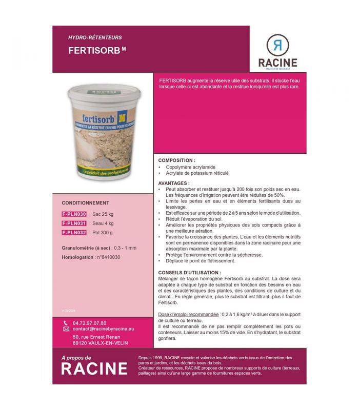 Rétenteur d'eau absorption maximale 25kg RACINE F-PLN030 - Image 2