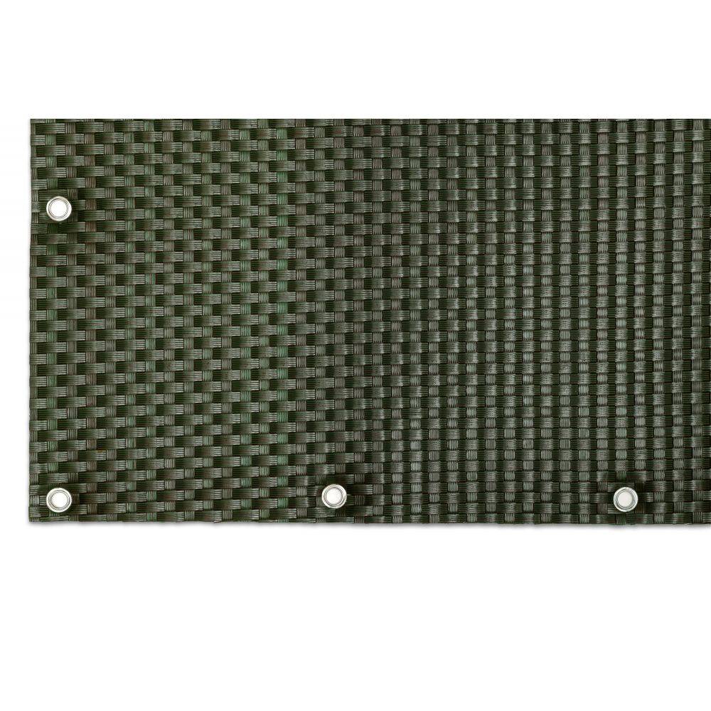 Rattan Art - Brise-vue en résine tressée avec oeillets métalliques coloris vert 0.9 x 3 m - Image 3