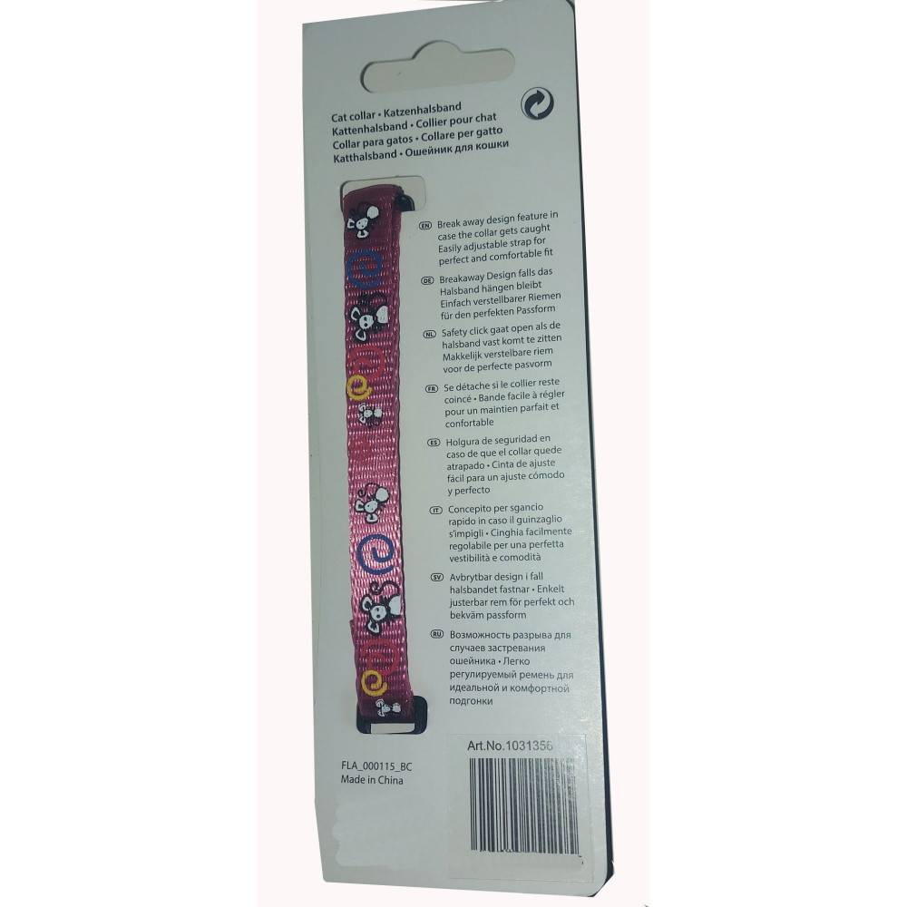animallparadise - Collier réglable de 20 à 35 cm rose avec motif souris pour chat - Image 5