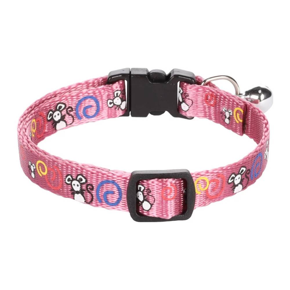 animallparadise - Collier réglable de 20 à 35 cm rose avec motif souris pour chat - Image 6