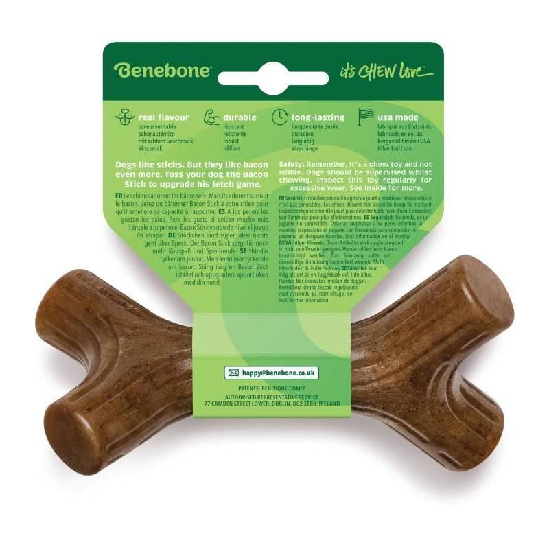 Benebone Jouet Bâton A Mâcher Pour Chien Adulte, Taille S, Saveur Bacon , Durable Et Résistant - Image 6