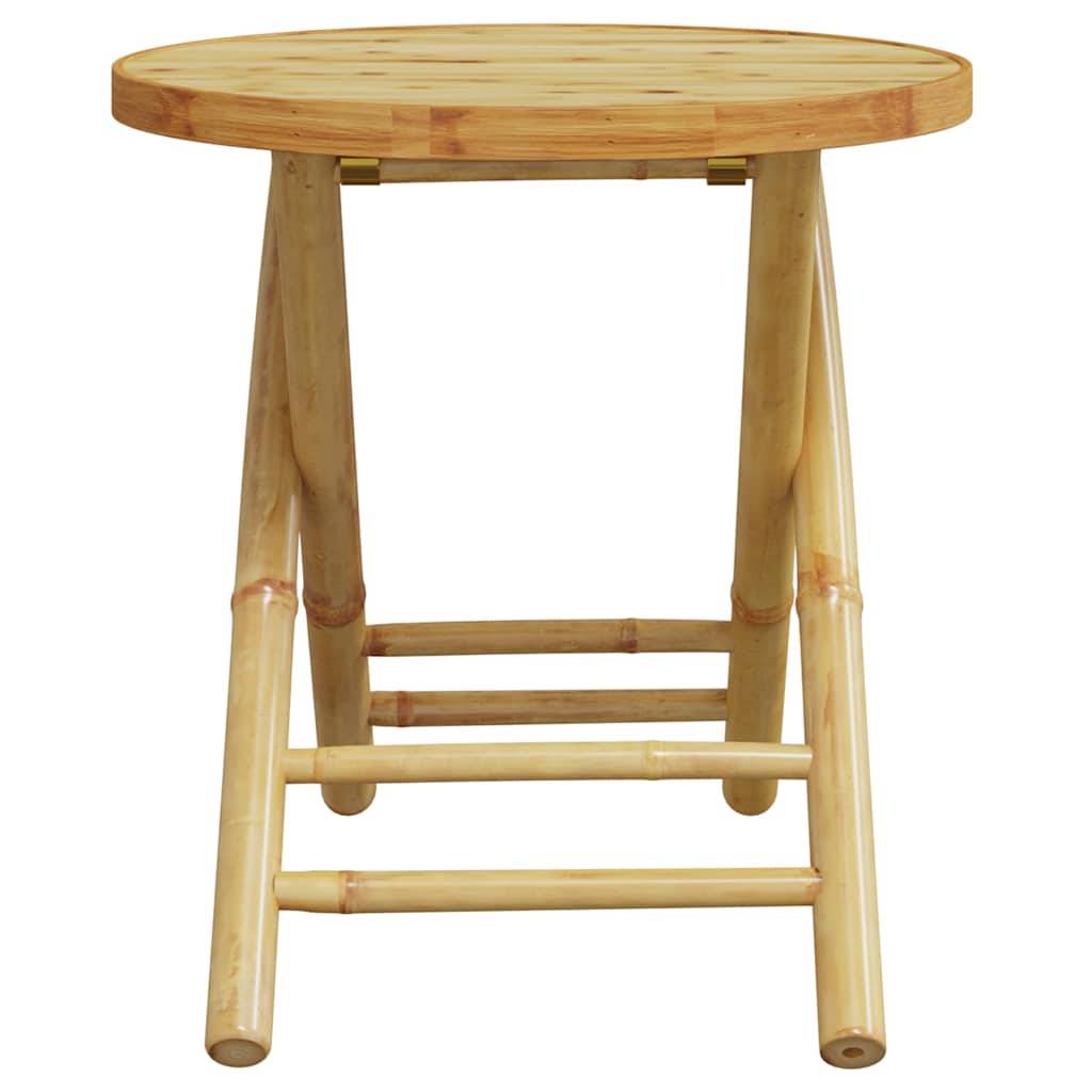 Vidaxl - Ensemble de bistro pliante 3 pcs-Salons de jardin et coussins blanc crème bambou 401180 - Image 8