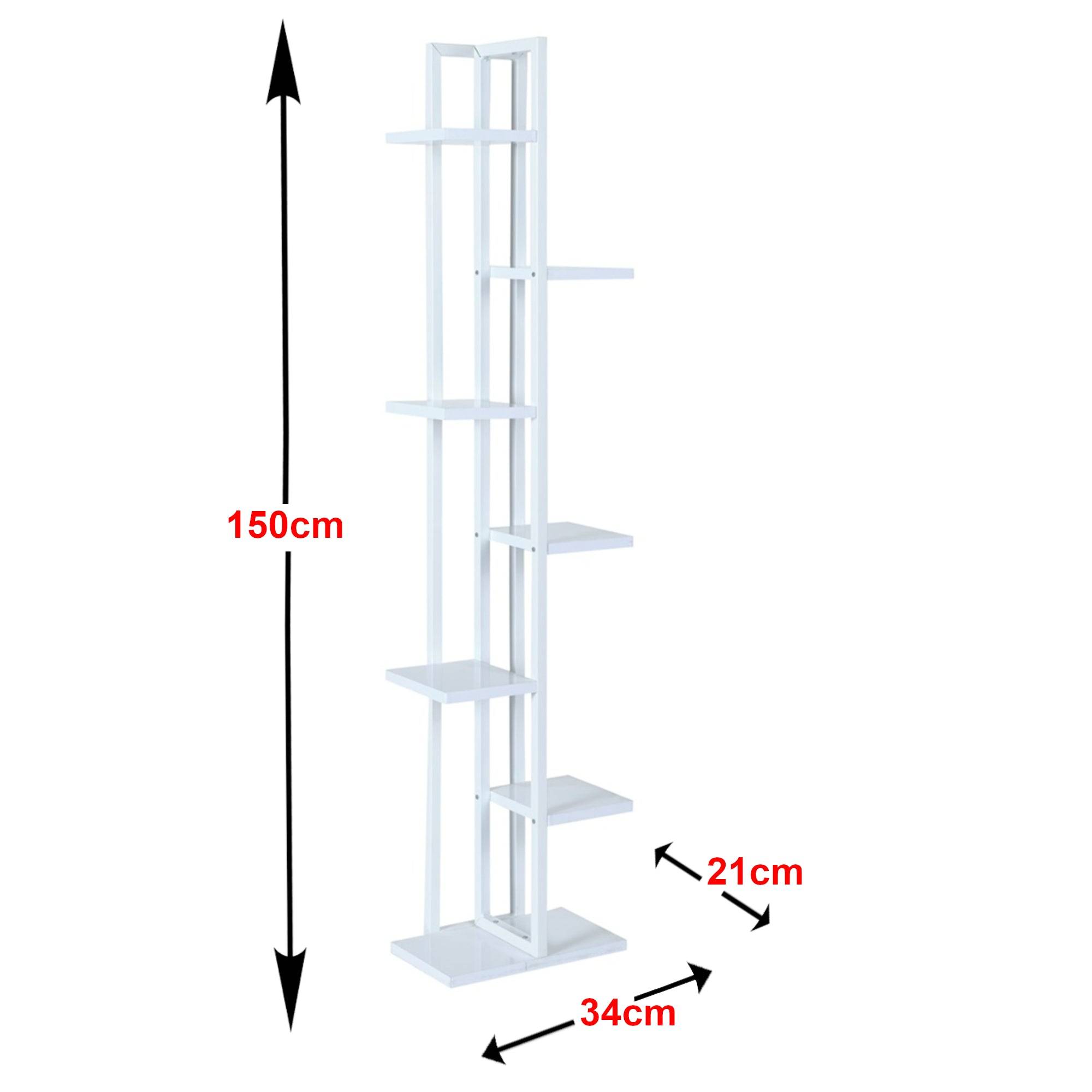 Helloshop26 - Support de plantes à 6 niveaux 150 x 34 x 21 cm blanc - Image 2