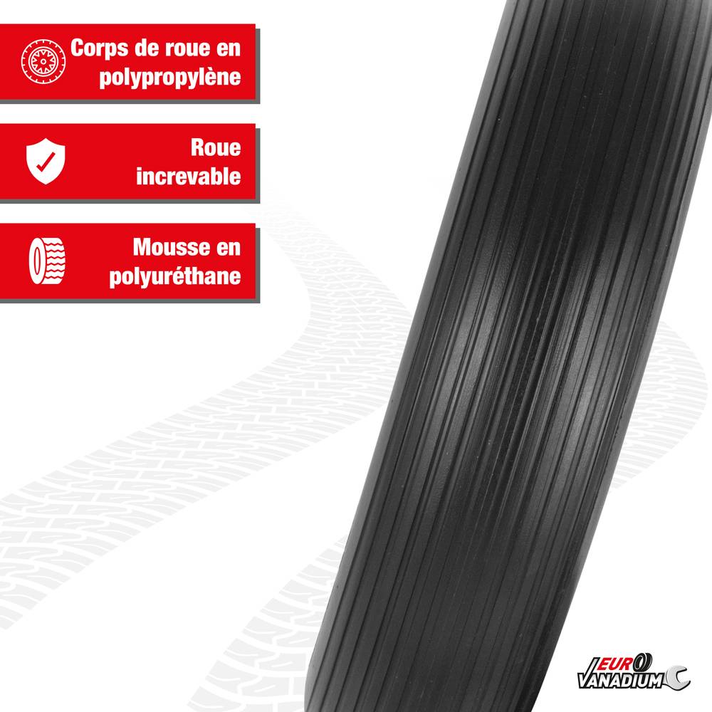 Sans Marque - Roue increvable 400mm alésage 20mm pour brouette, chariot... - Image 2