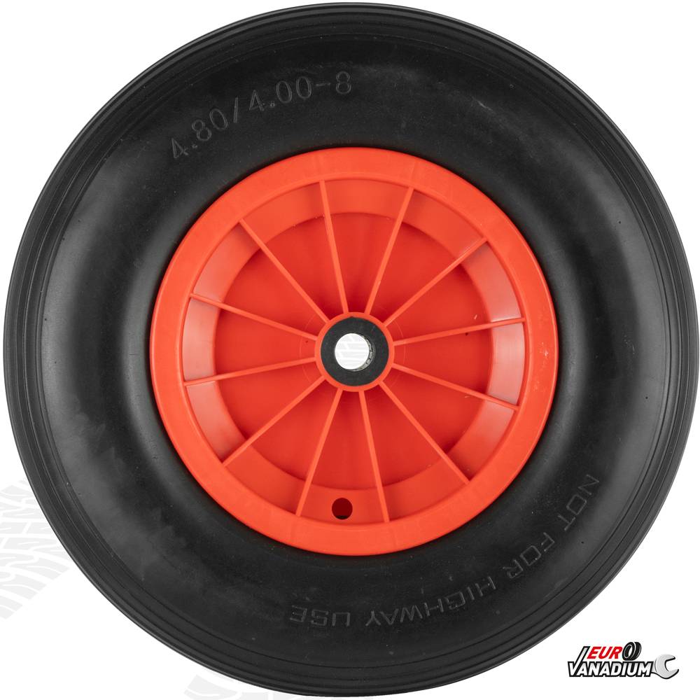 Sans Marque - Roue increvable 400mm alésage 20mm pour brouette, chariot... - Image 3