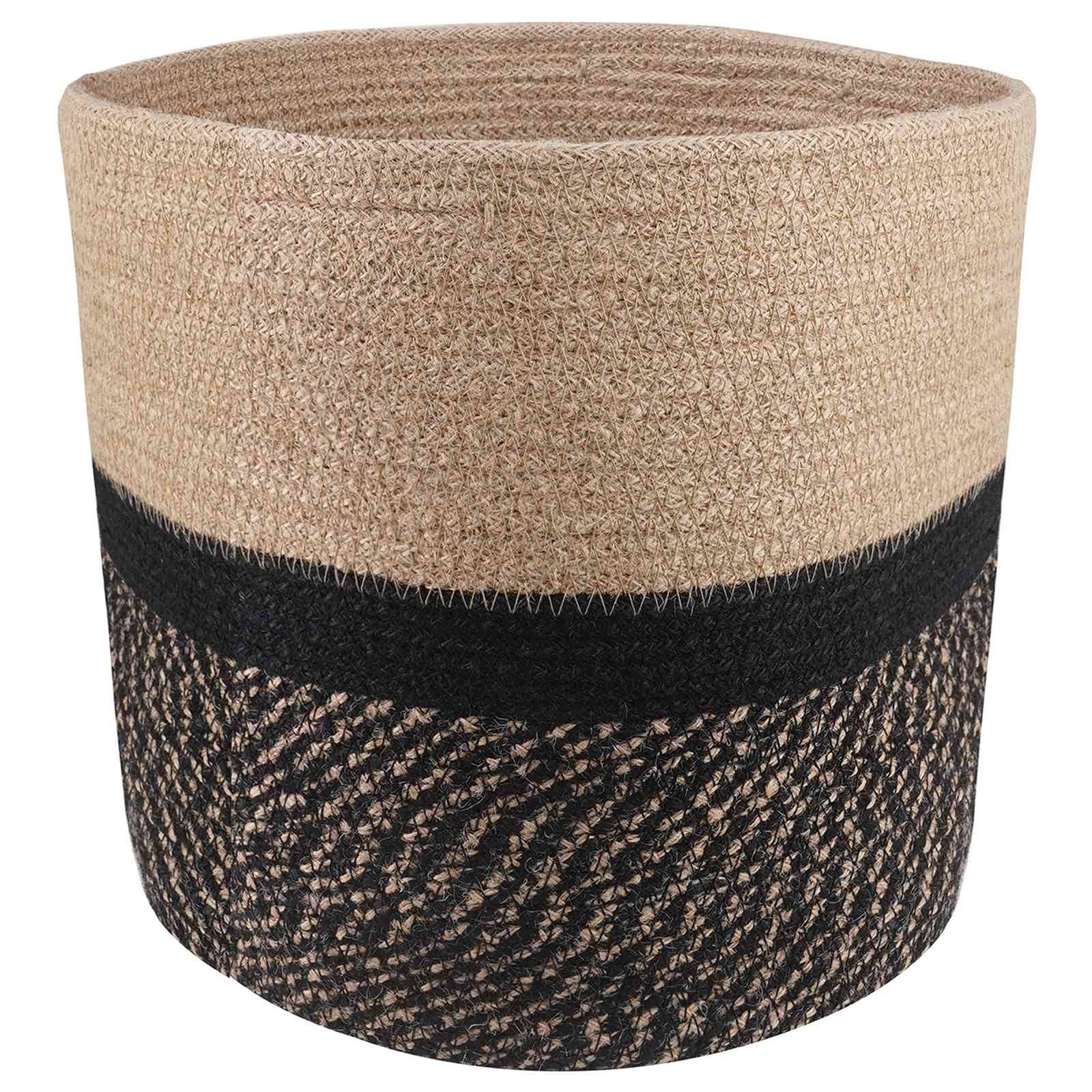 Vidaxl - Ensemble de Pots à Plantes 2 pc Naturel et noir Ø 28 x 28 cm vidaXL 42012244 - Image 4