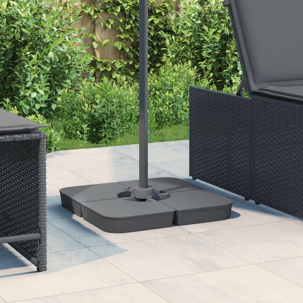Ensemble de base de parasol - accessoire parasol pour parasols à pied croisé 4pcs PP - MEUBLE PRO-JU5567 - Image 2