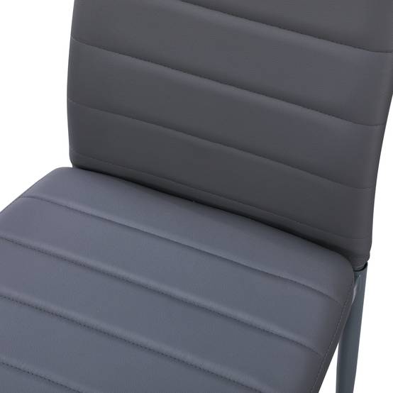 Lot de 6 chaises de salle à manger, gris, chaise de bureau - Image 6