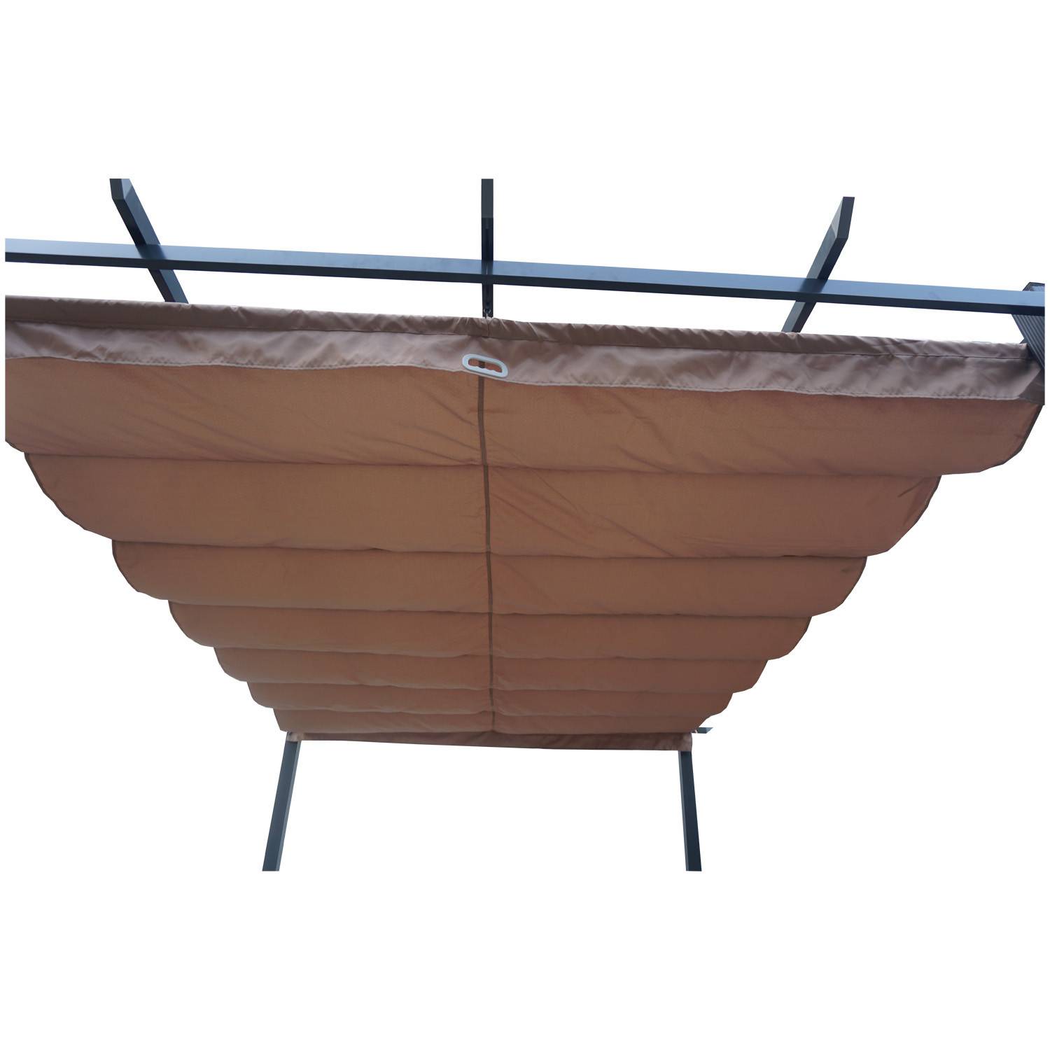 Autre - Tonnelle/Pergola en aluminium 3x4m toile coulissante rétractable - anthracite taupe - HAVANA - Image 4