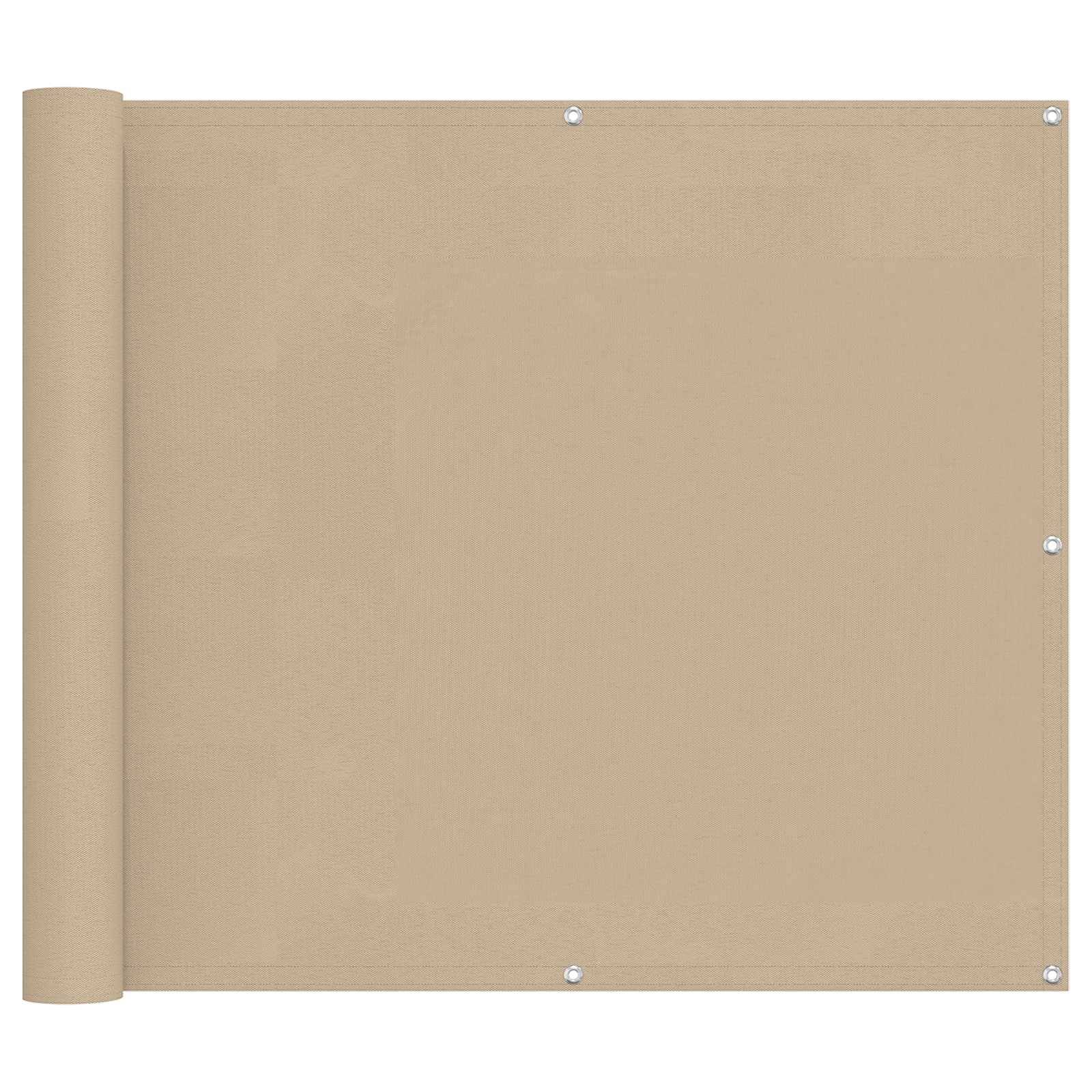 Écran de balcon tissu Oxford beige 100 x 400 cm - PANGIVO - Image 2
