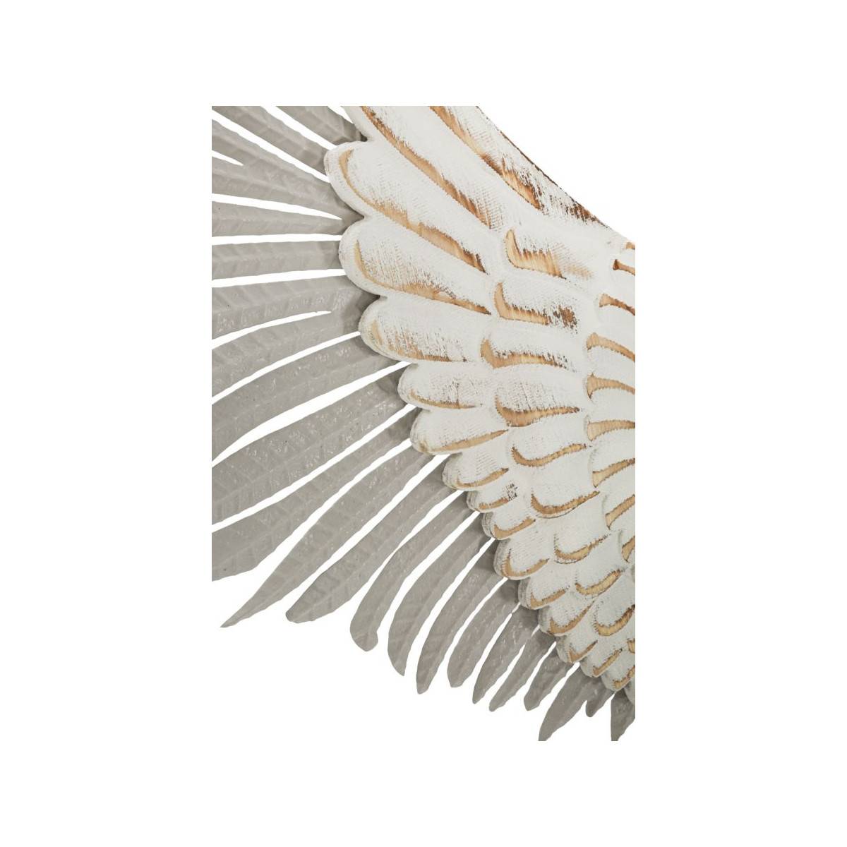 Paris Prix - Paire d'Ailes en Métal "Natural" 104cm Blanc Lavé - Image 3