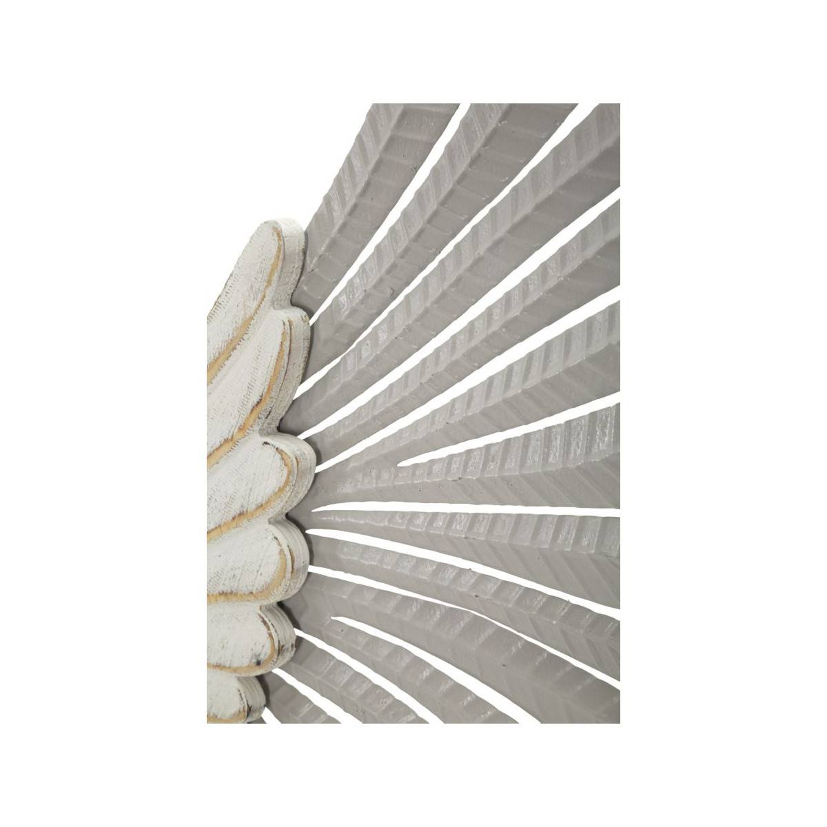 Paris Prix - Paire d'Ailes en Métal "Natural" 104cm Blanc Lavé - Image 2