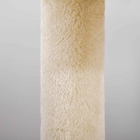 Arbre à chat 104 cm, avec plateformes, abri, poteaux en sisal et balle, 48 x 48 x 104 cm, couleur crème - Image 9