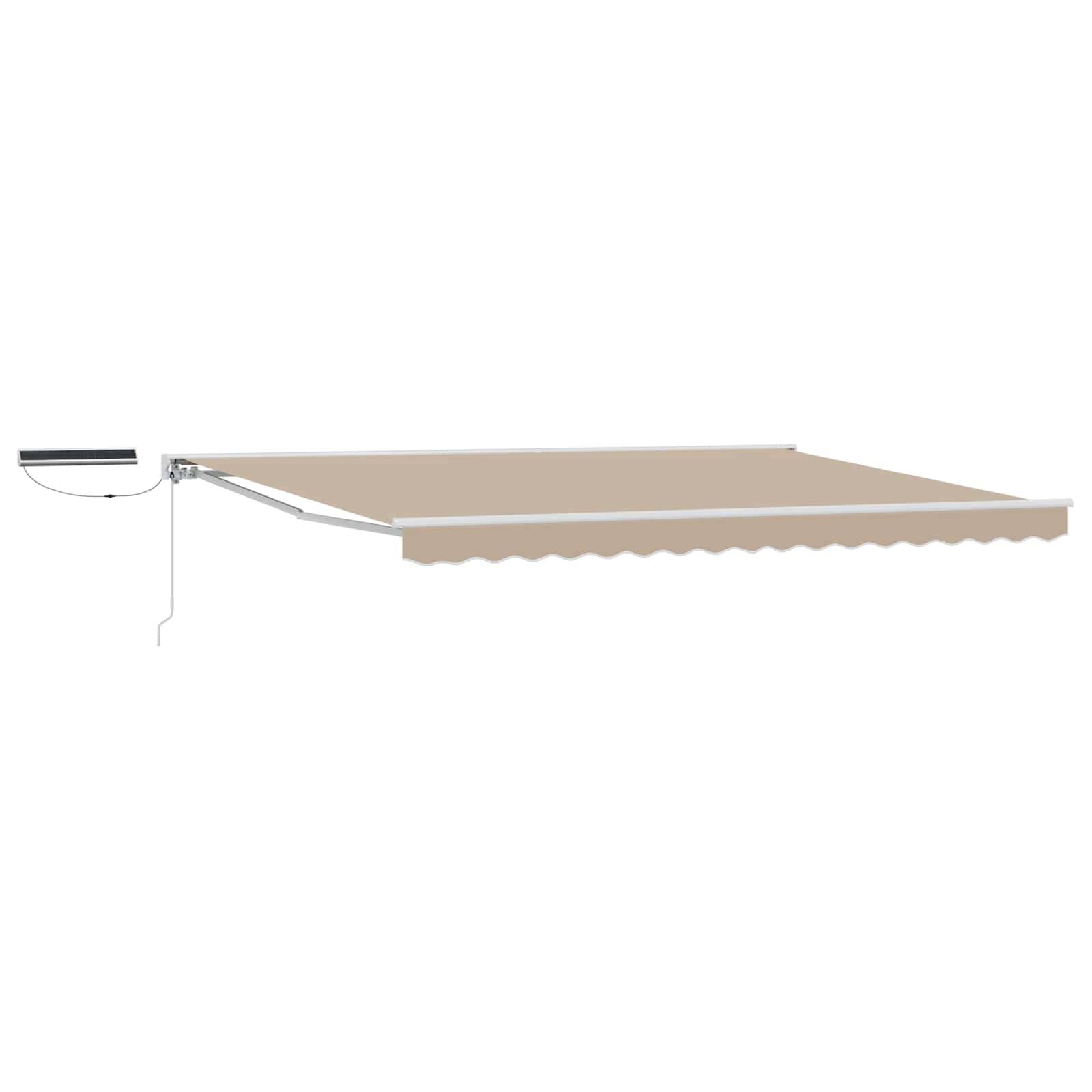 ComfortXL - Store banne aluminium pour terrasse motorisé anti-UV Beige et blanc 4x3m - ComfortXL Outdoor Living - Image 2