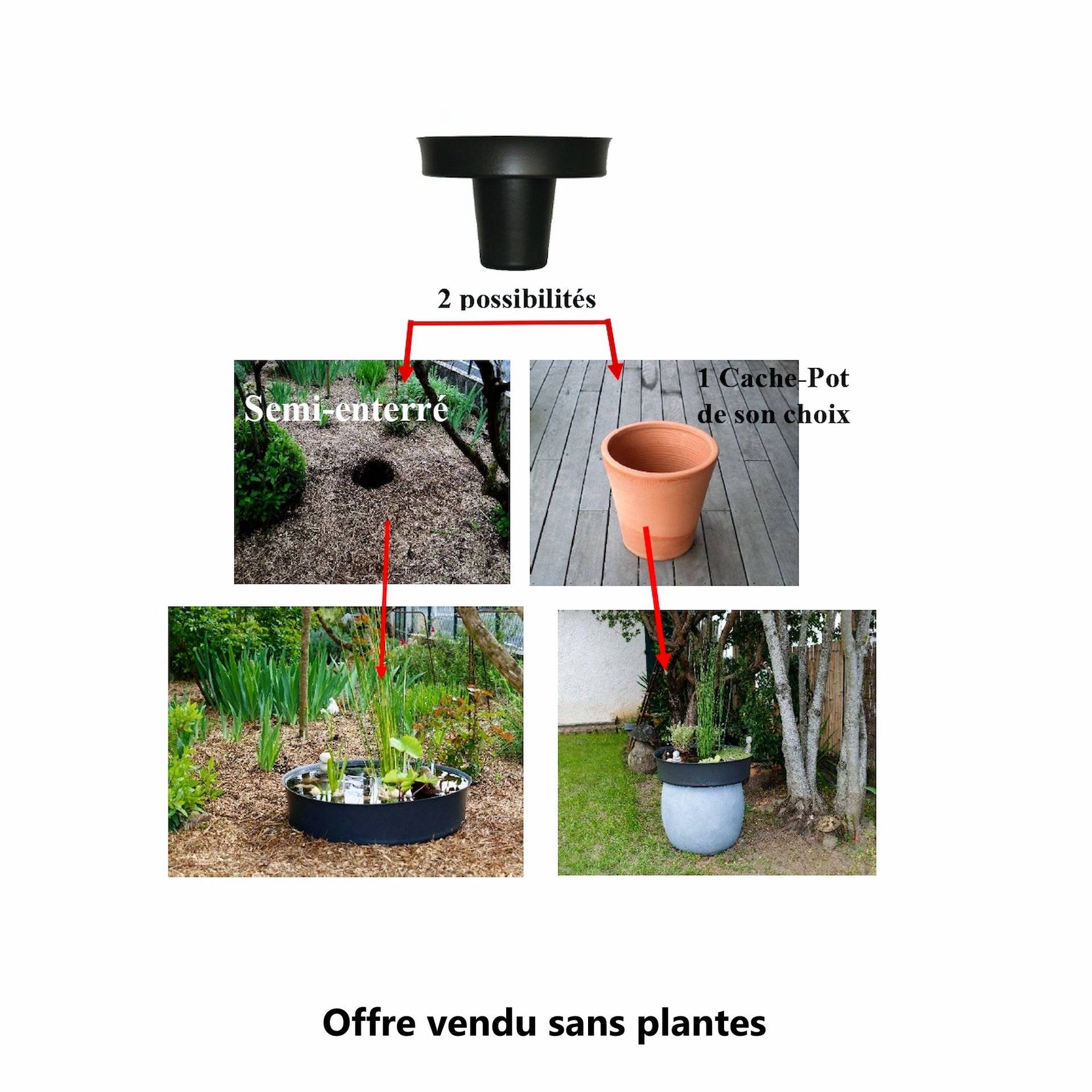 Pack Bassin de Terrasse, 60Litres avec Accessoires + Oxygénateur 220V- sans plantes.Produit Médaillé d'Argent - Image 5