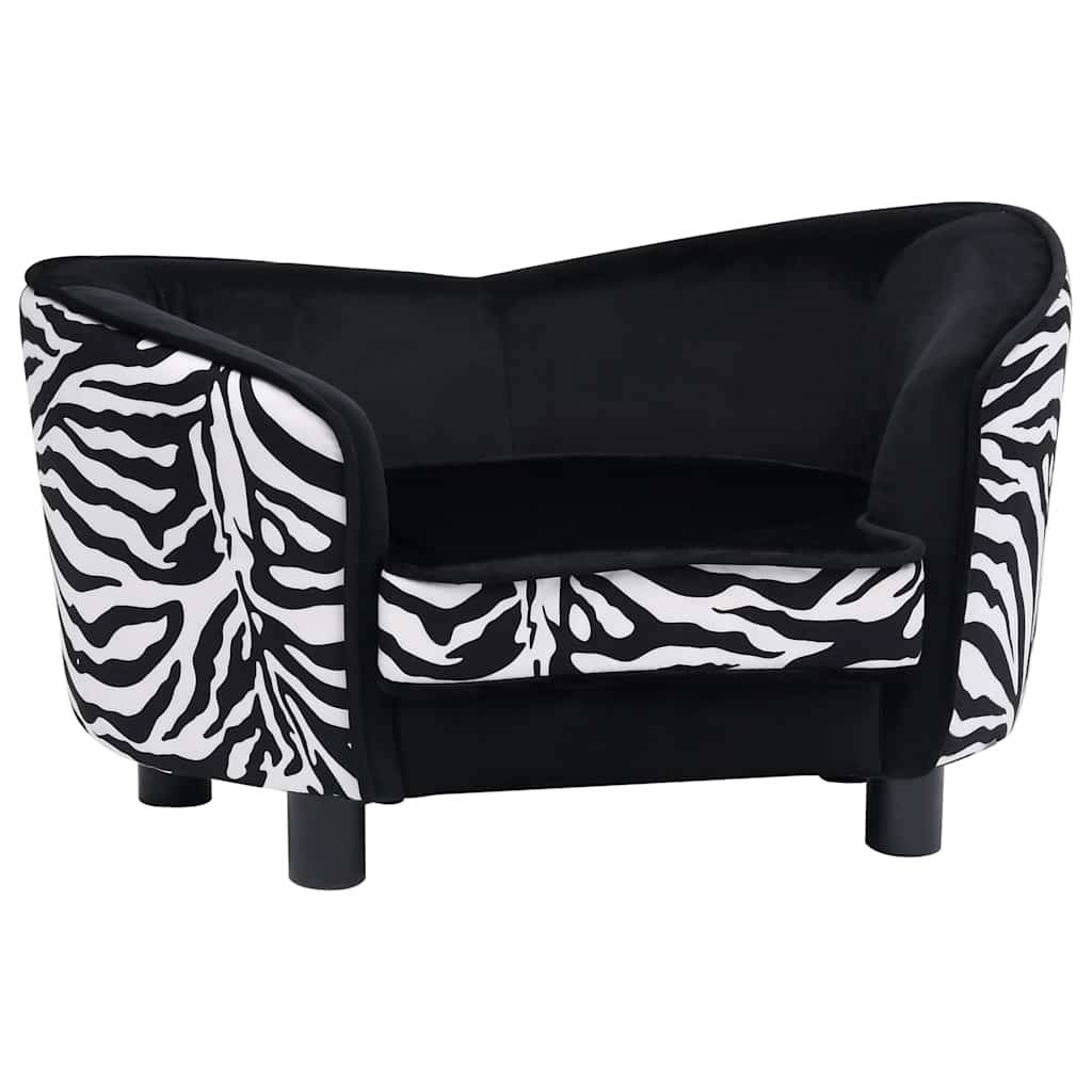Vidaxl - Canapé pour chien Noir 68x38x38 cm Peluche vidaXL 170962 - Image 2