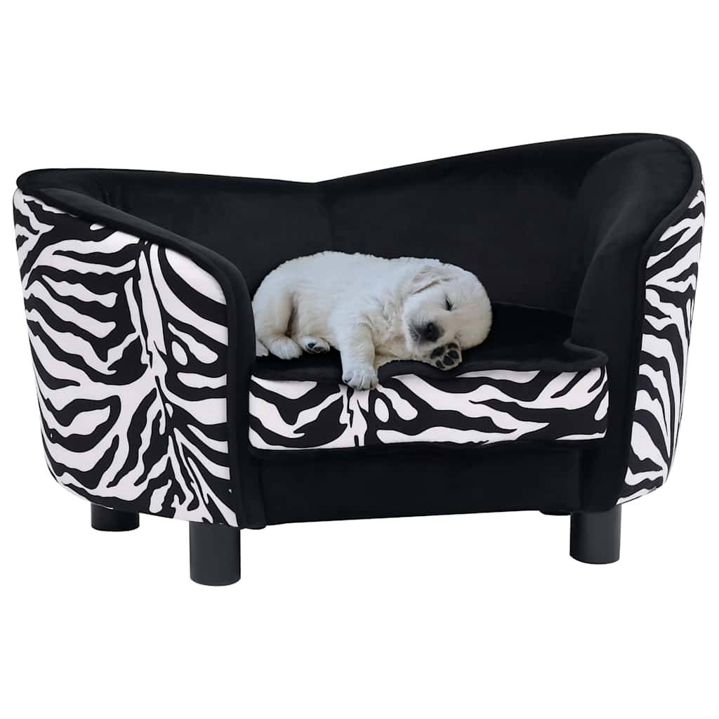 Vidaxl - Canapé pour chien Noir 68x38x38 cm Peluche vidaXL 170962 - Image 1