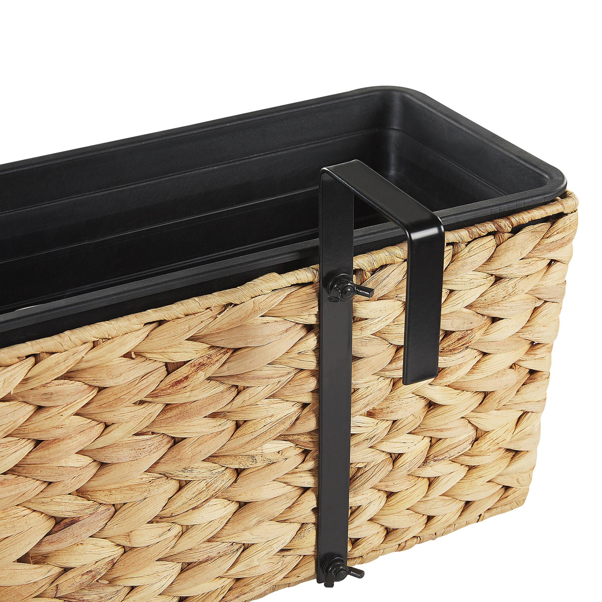Beliani - Cache-pot d'extérieur Fibre de jacinthe d'eau Beige KAWALA - 80x18x20- Beliani - Image 5