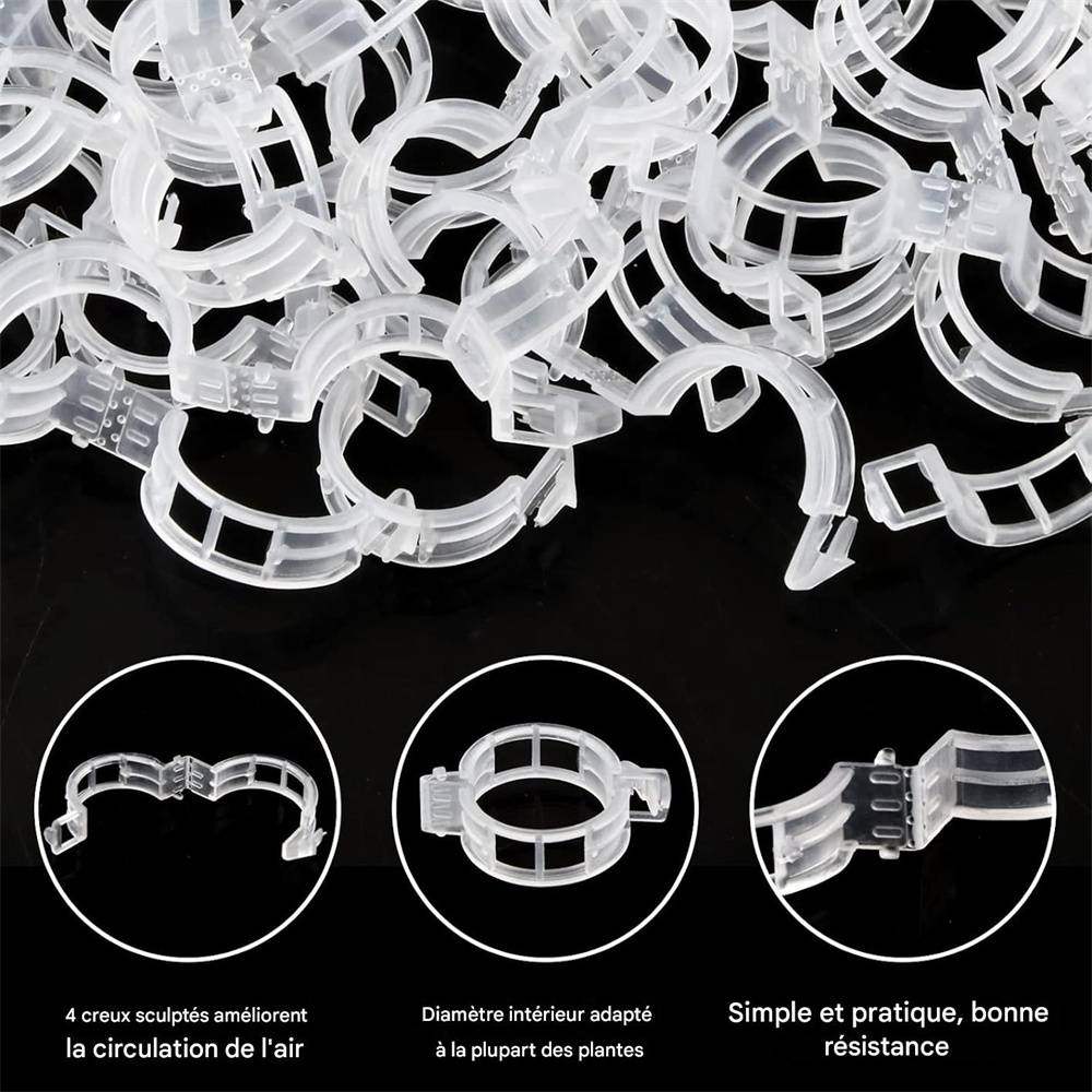 DtopbuyAge - 100 Pince pour plantes de jardin(Transparent) DtopbuyAge - Image 3