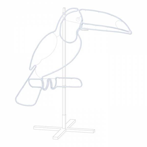 Lotti - Lampe néon déco toucan 560 LED bleu et orange 90x95 cm IP44 24V Lotti - Image 6