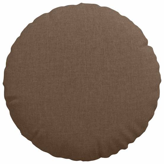 Lot de 2 Coussins de Sol Ronds en Tissu Déhoussables pour Décoration Intérieure Marron Ø 40 cm – ComfortXL Outdoor Living - Image 6