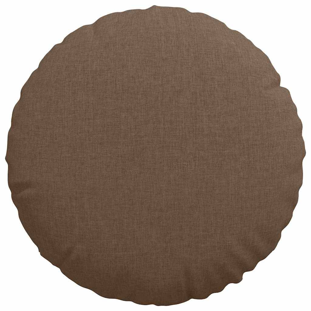 Lot de 2 Coussins de Sol Ronds en Tissu Déhoussables pour Décoration Intérieure Marron Ø 40 cm – ComfortXL Outdoor Living - Image 6