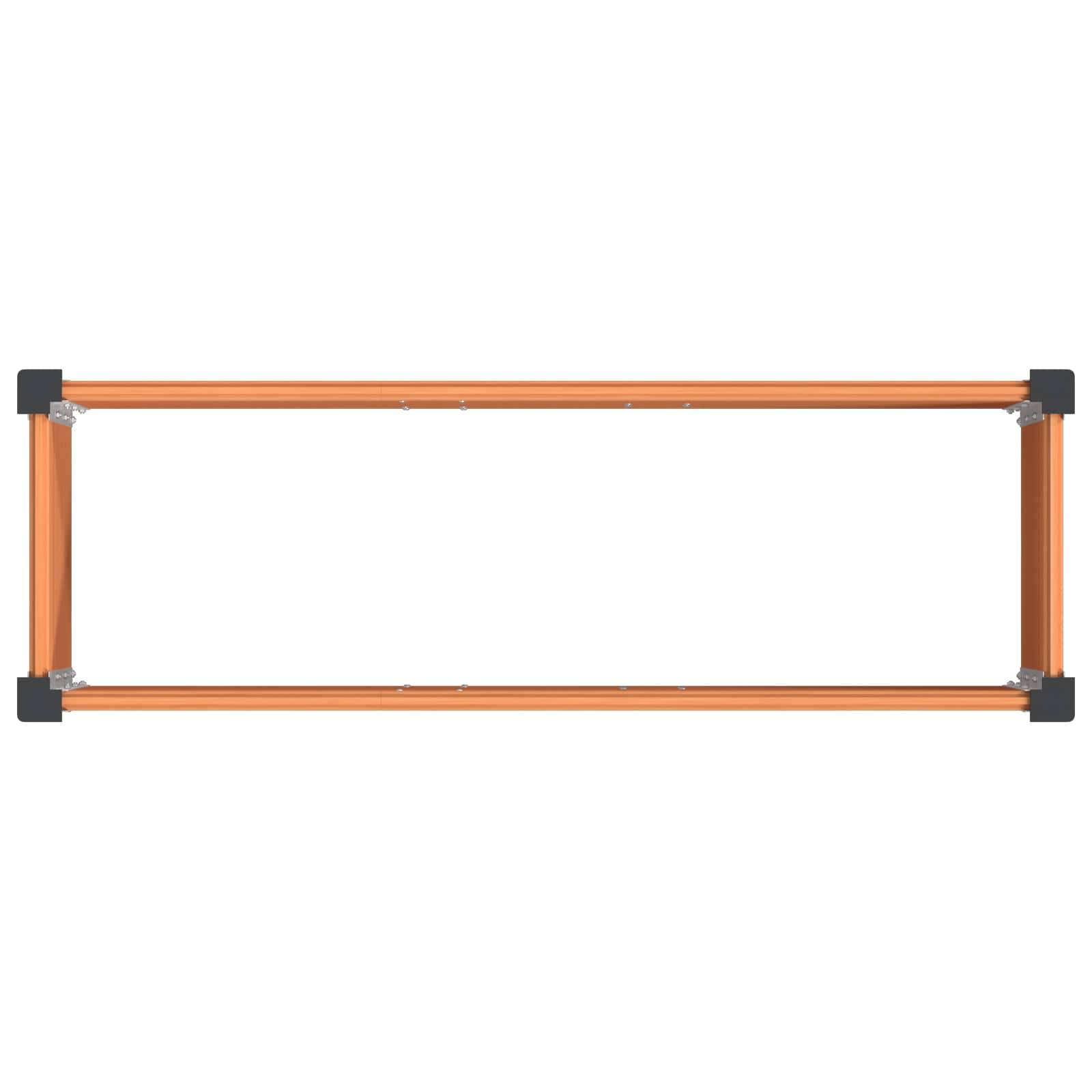 ComfortXL - Jardinière surélevée WPC aluminium jardin potager drainage ouvert 100x30x36cm marron - ComfortXL Outdoor Living - Image 5