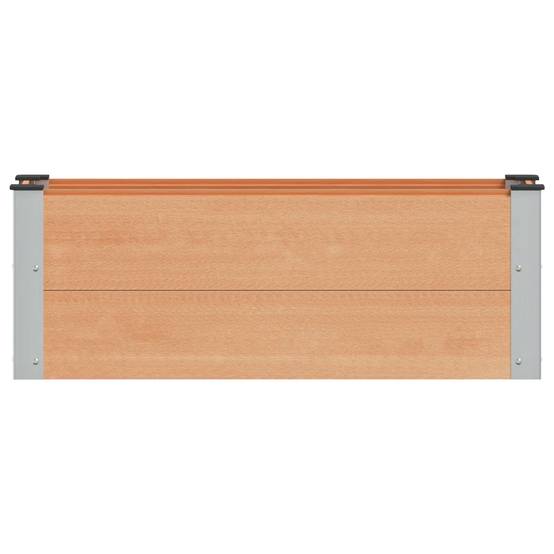 ComfortXL - Jardinière surélevée WPC aluminium jardin potager drainage ouvert 100x30x36cm marron - ComfortXL Outdoor Living - Image 3