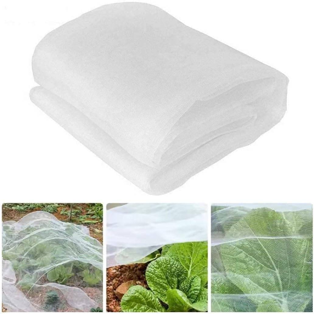 Filet anti-insectes, filet de protection des plantes, filet anti-insectes pour potager, adapté aux fruits, fleurs, cultures, 2,5 x 30 m(blanc)-Lytech - Image 2