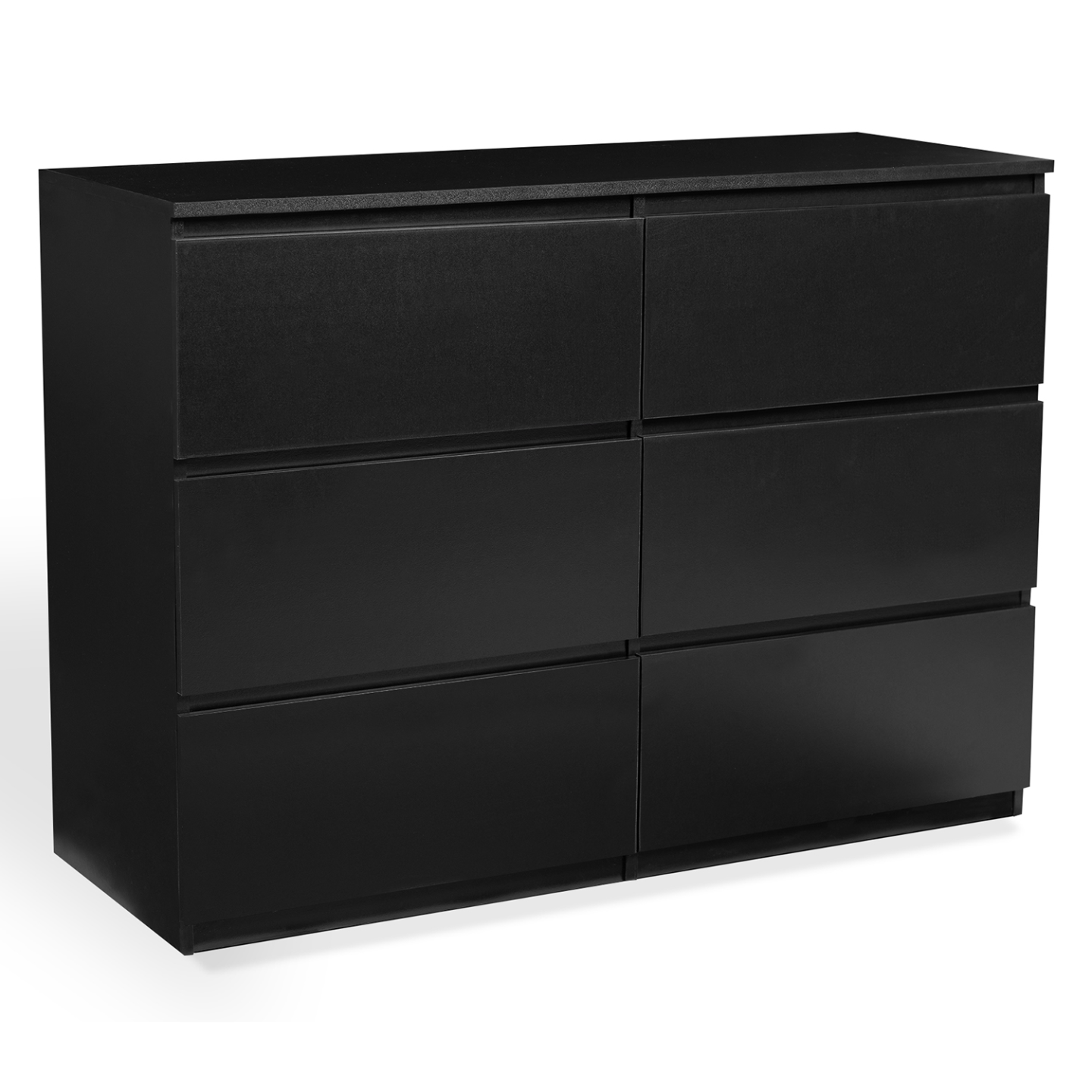 Commode 6 tiroirs TOMI 110 cm bois noir - Gamm vert